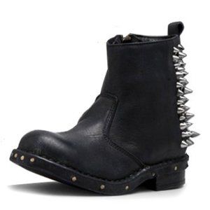 Jeffery Campbell Black Moto Spike Boot